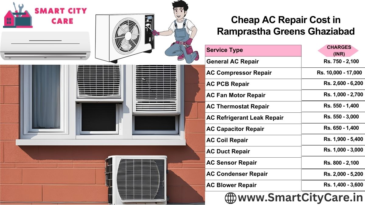 Cheap AC repair Cost list in  Ramprastha Greens, Ghaziabad