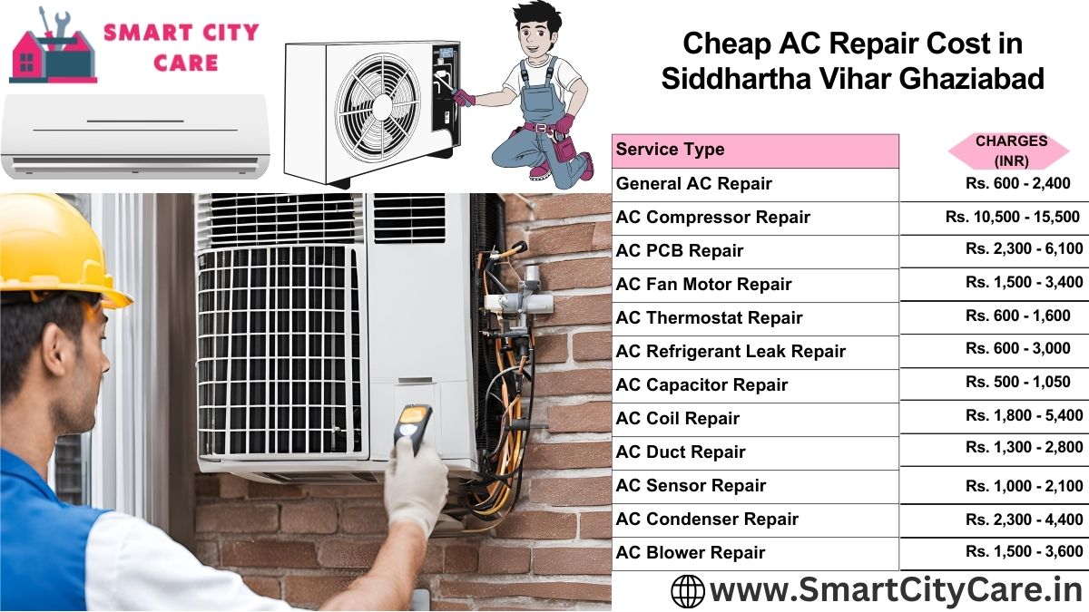 Cheap AC repair Cost list in  Siddhartha Vihar, Ghaziabad