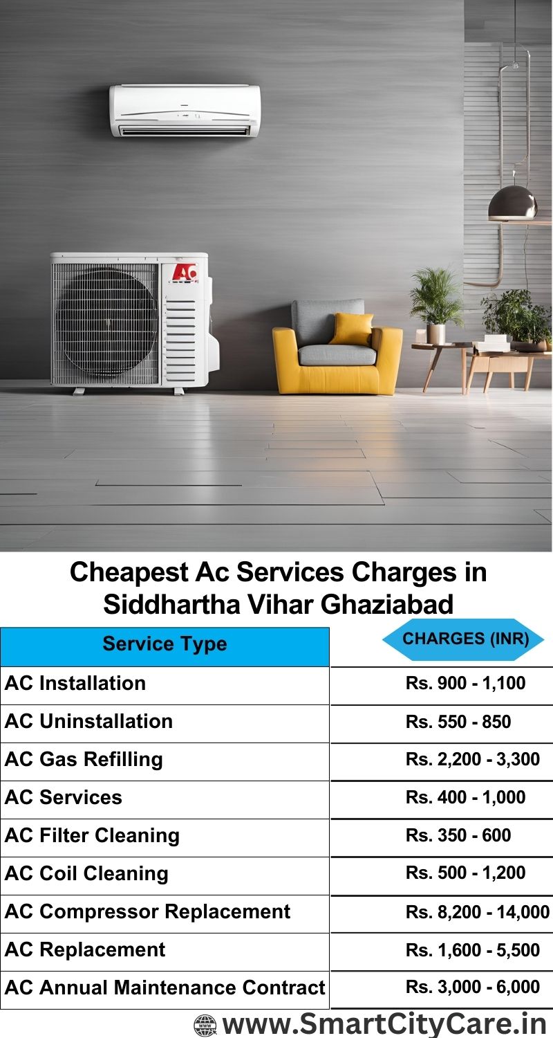 AC Services charges list in  Siddhartha Vihar, Ghaziabad