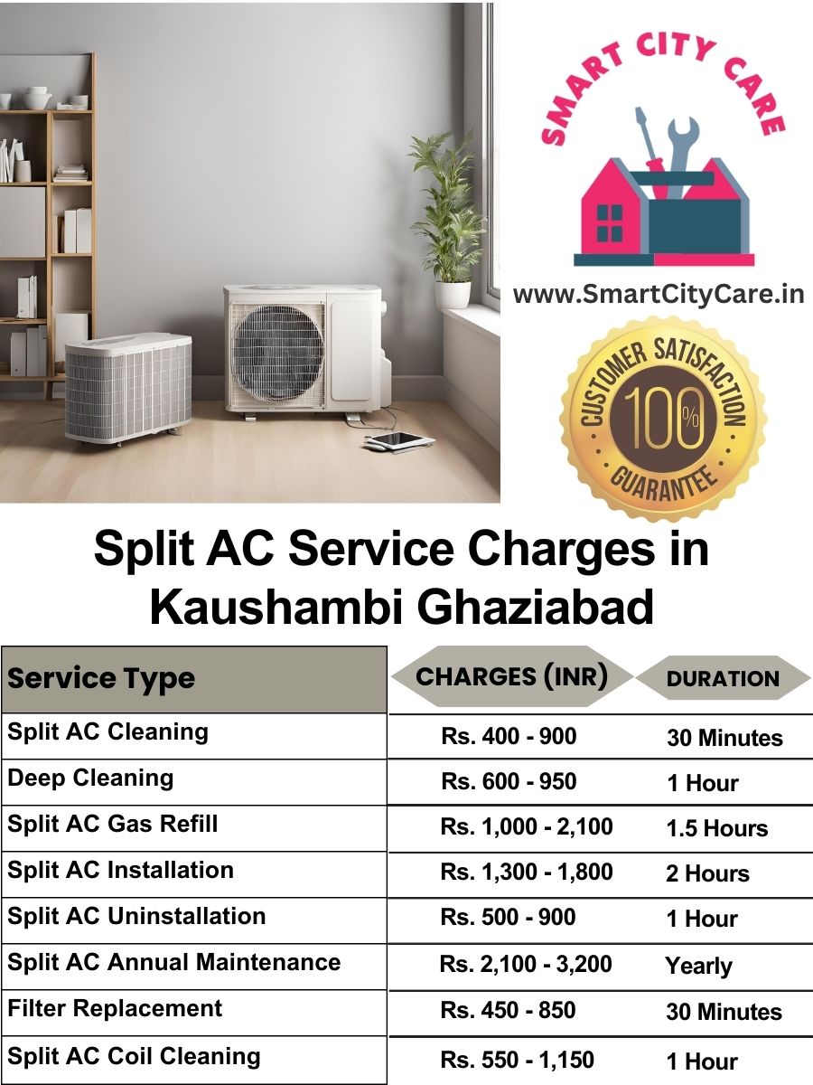 Split AC Service cost list in  Kaushambi, Ghaziabad