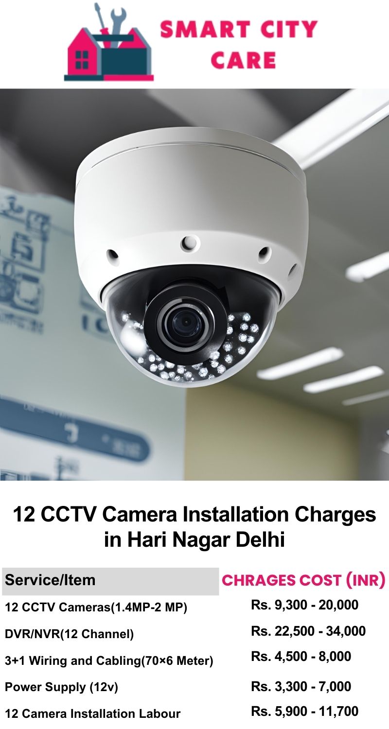 12 CCTV camera installation cost list in  Delhi, Hari Nagar