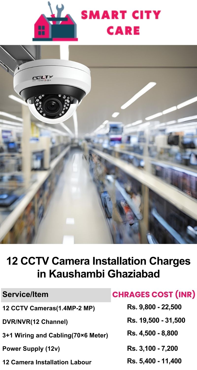 12 CCTV camera installation cost list in  Ghaziabad, Kaushambi