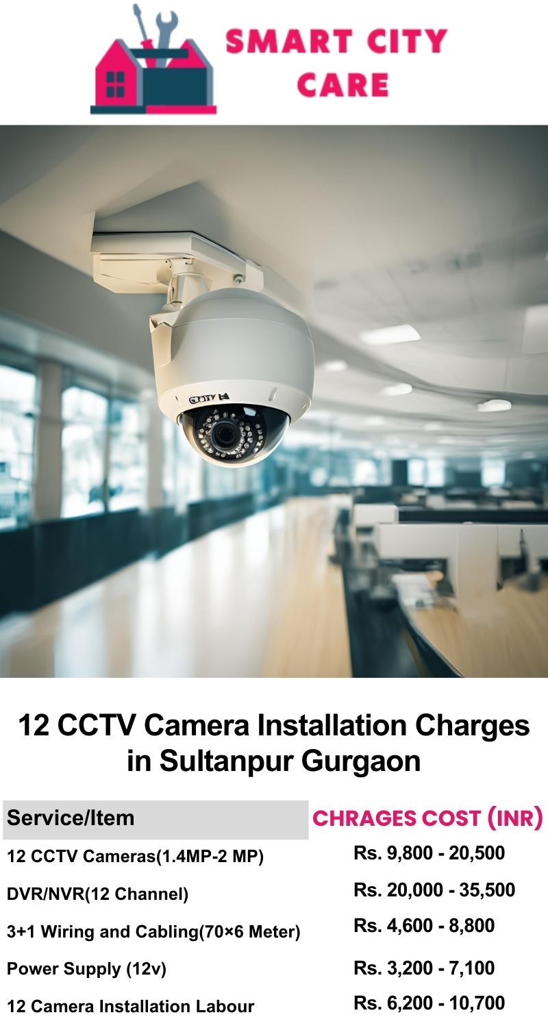 12 CCTV camera installation cost list in  Gurgaon, Sultanpur