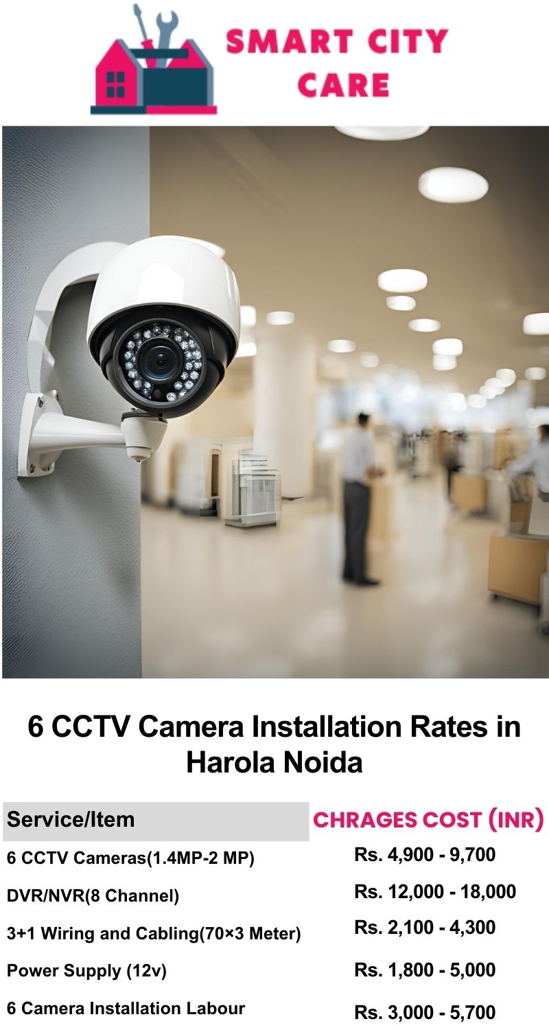 6 CCTV camera installation cost list in  Noida, Sector 53