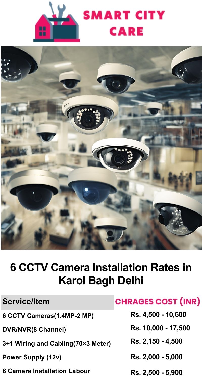 6 CCTV camera installation cost list in  Delhi, Karol Bagh