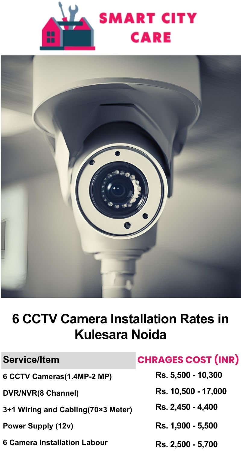 6 CCTV camera installation cost list in  Noida, Noida Extensions