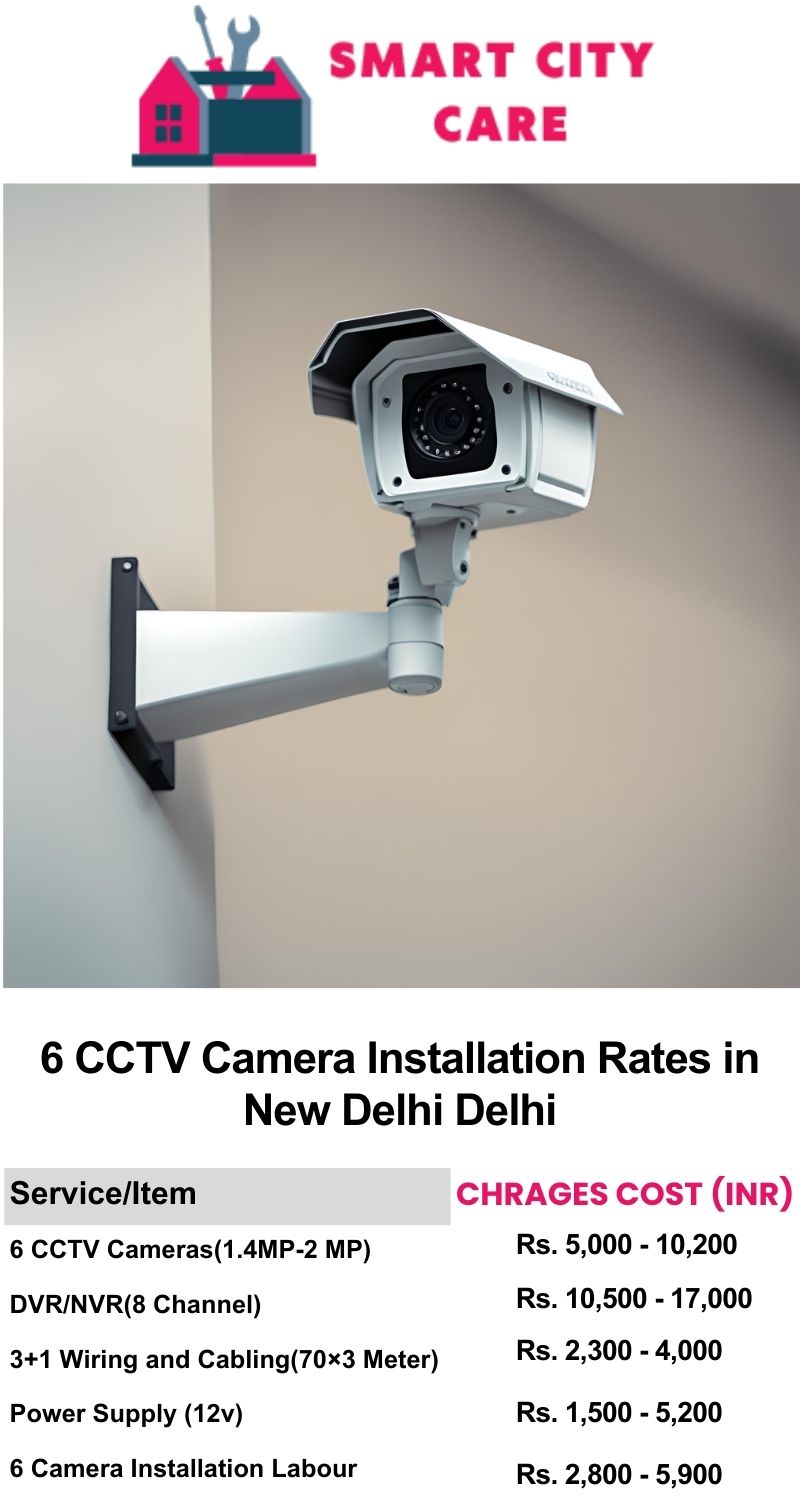 6 CCTV camera installation cost list in  Delhi, New Delhi