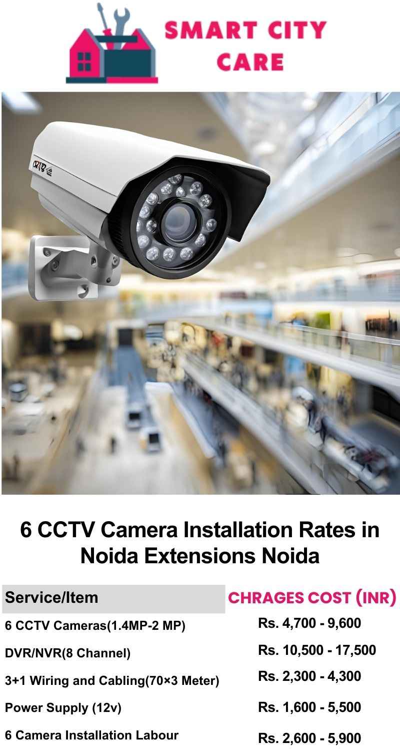 6 CCTV camera installation cost list in  Noida, Knowledge Park 3