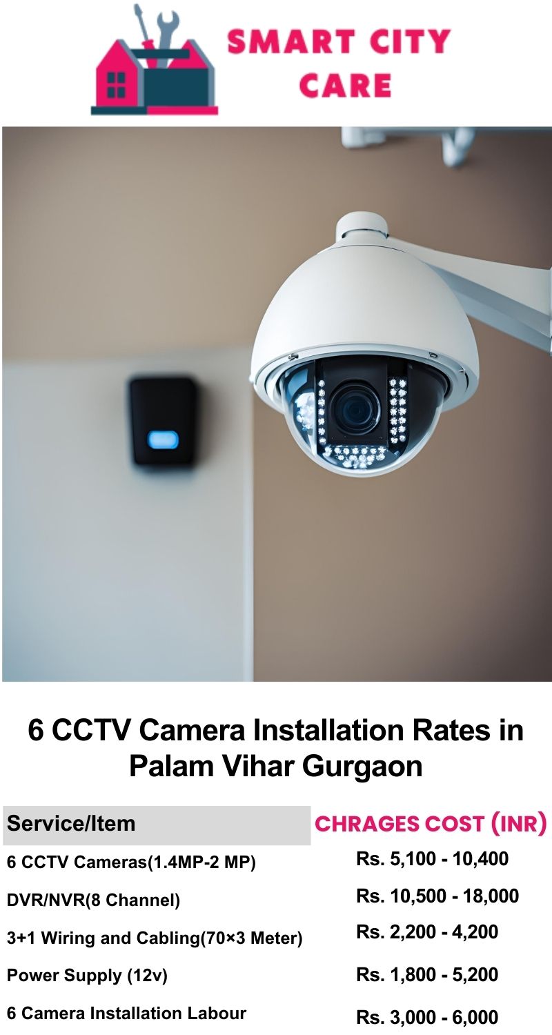 6 CCTV camera installation cost list in  Gurgaon, Palam Vihar