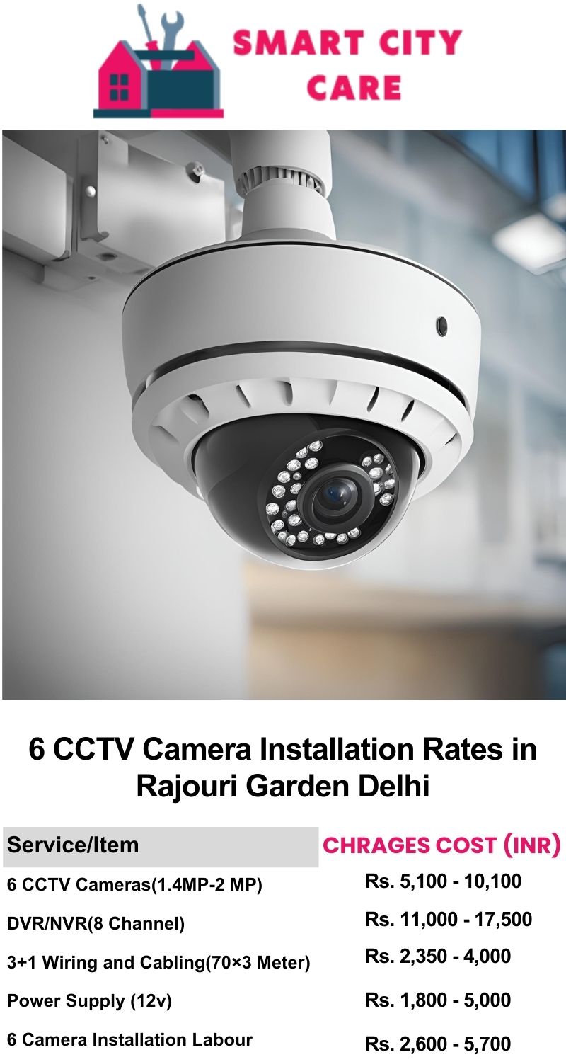 6 CCTV camera installation cost list in  Delhi, Rajouri Garden