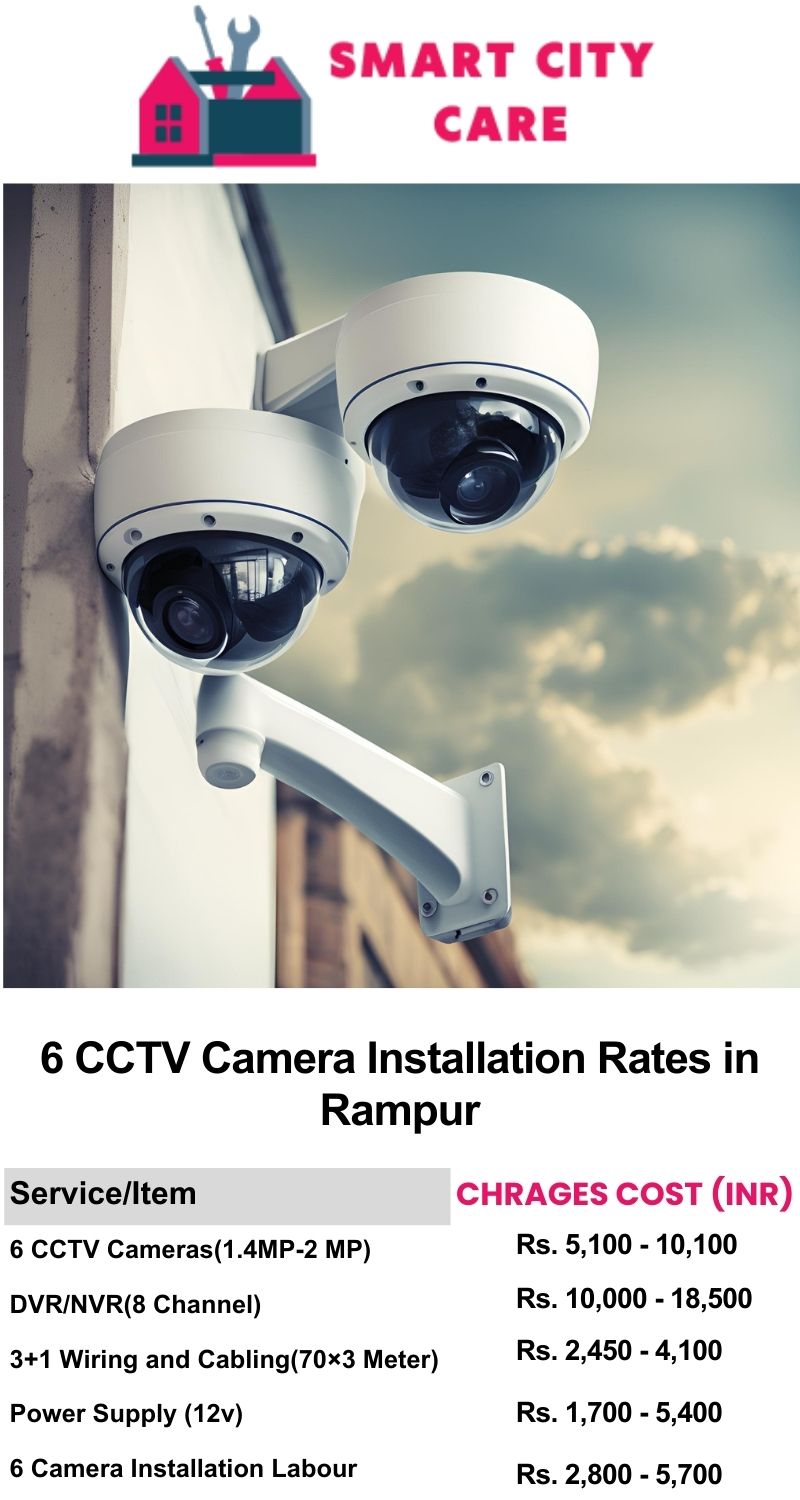 6 CCTV camera installation cost list in  Rampur