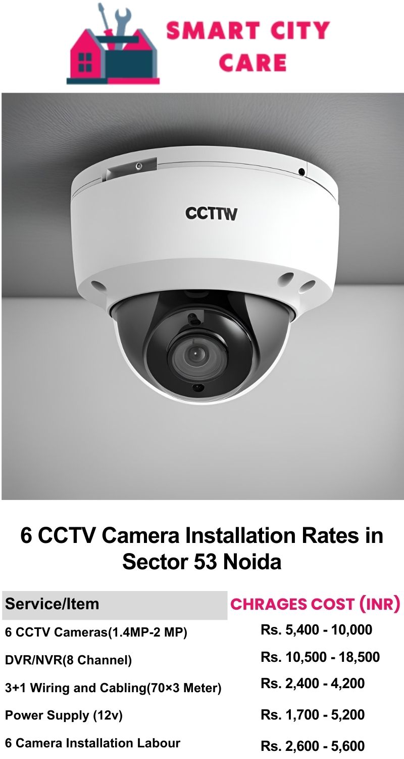 6 CCTV camera installation cost list in  Noida, Sector 49