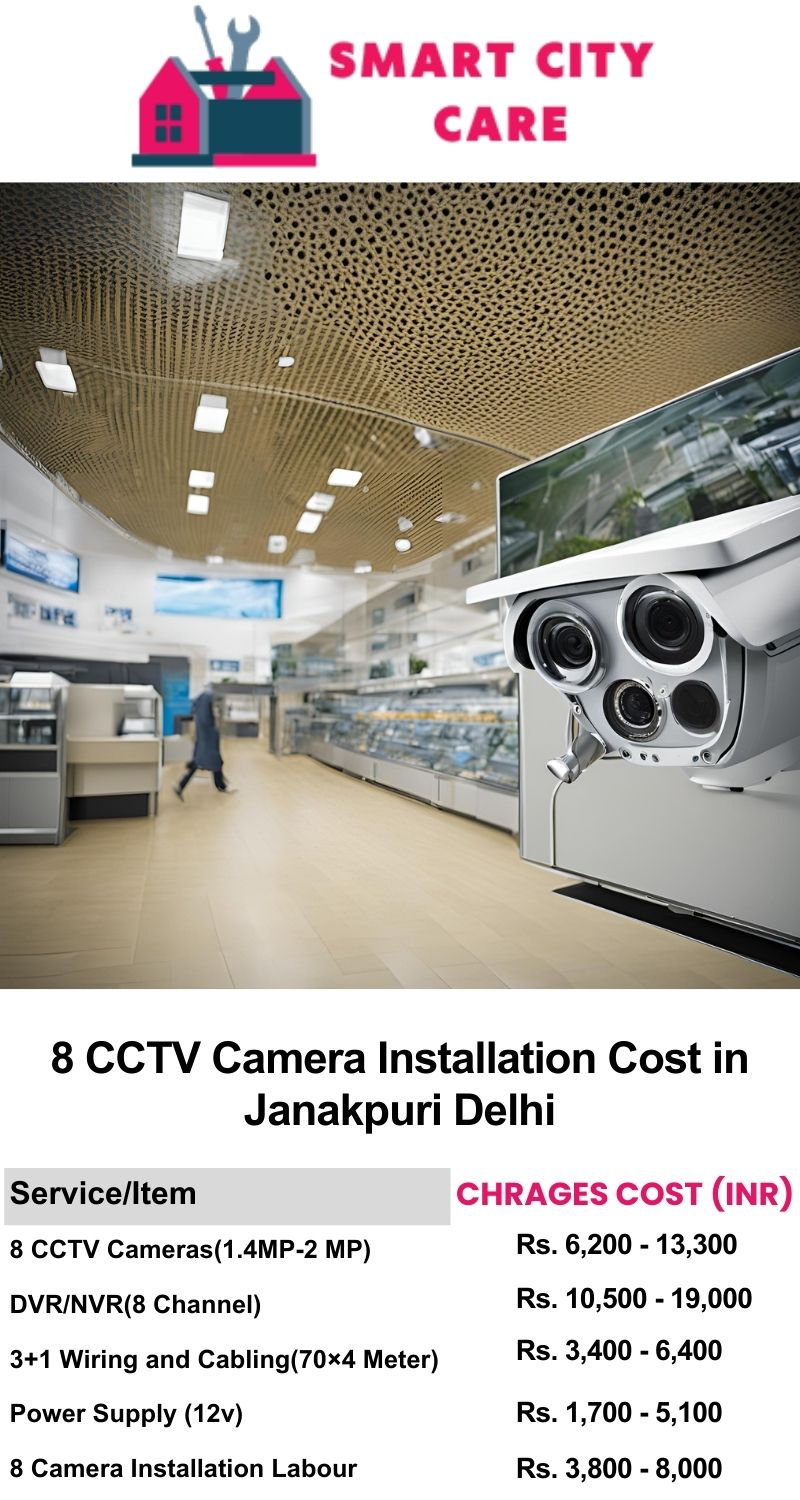 8 CCTV camera installation cost list in  Delhi, Janakpuri