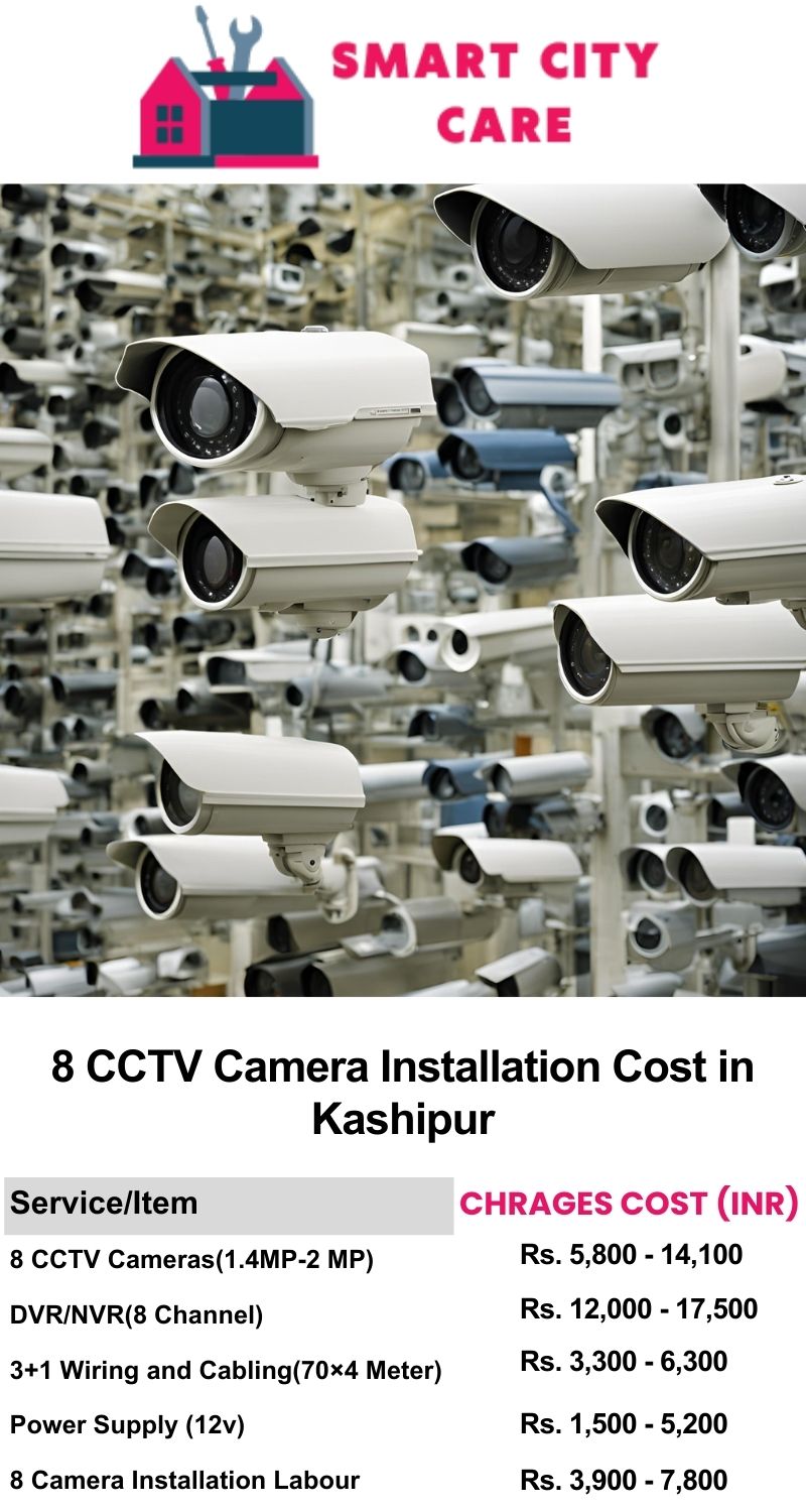 8 CCTV camera installation cost list in  Kashipur