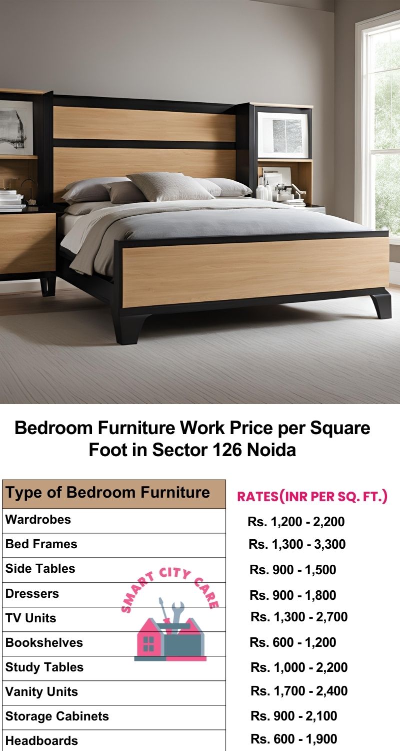 Bedroom Furniture Work Price list per Square Foot in Kulesara,Noida