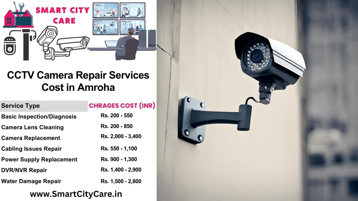 CCTV camera repair services charges list in Amroha