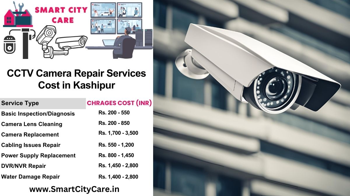 CCTV camera repair services charges list in Kashipur