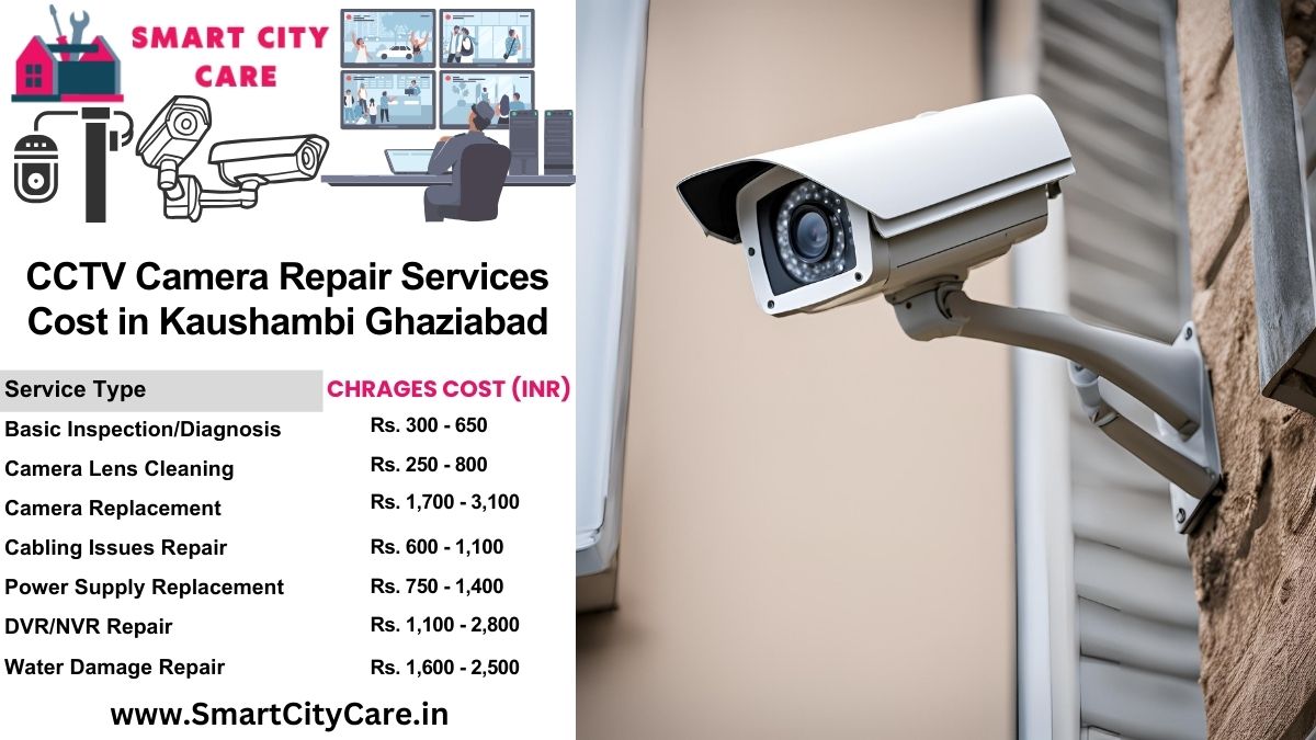 CCTV camera repair services charges list in Ghaziabad, Kaushambi