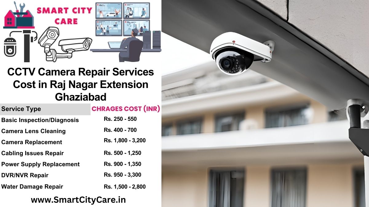 CCTV camera repair services charges list in Ghaziabad, Raj Nagar Extension