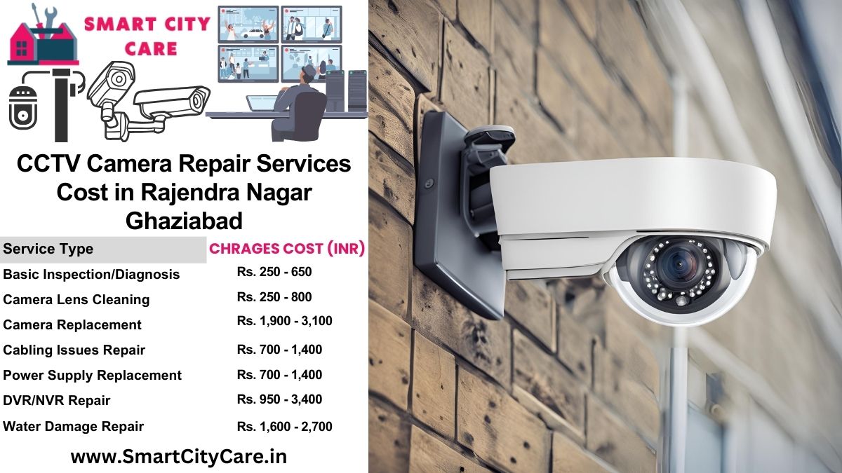 CCTV camera repair services charges list in Ghaziabad, Rajendra Nagar