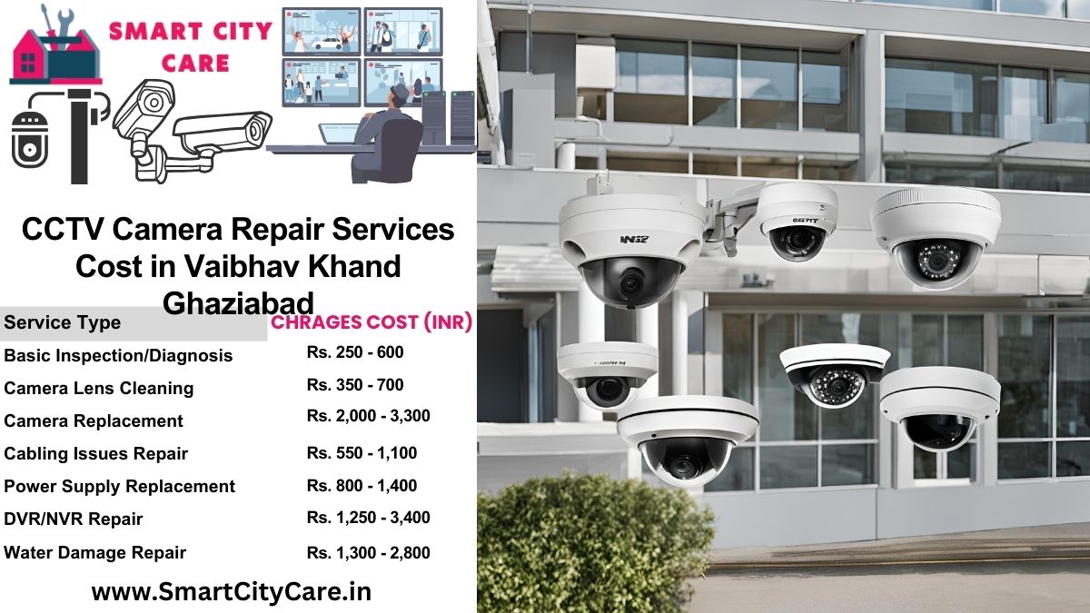 CCTV camera repair services charges list in Ghaziabad, Vaibhav Khand