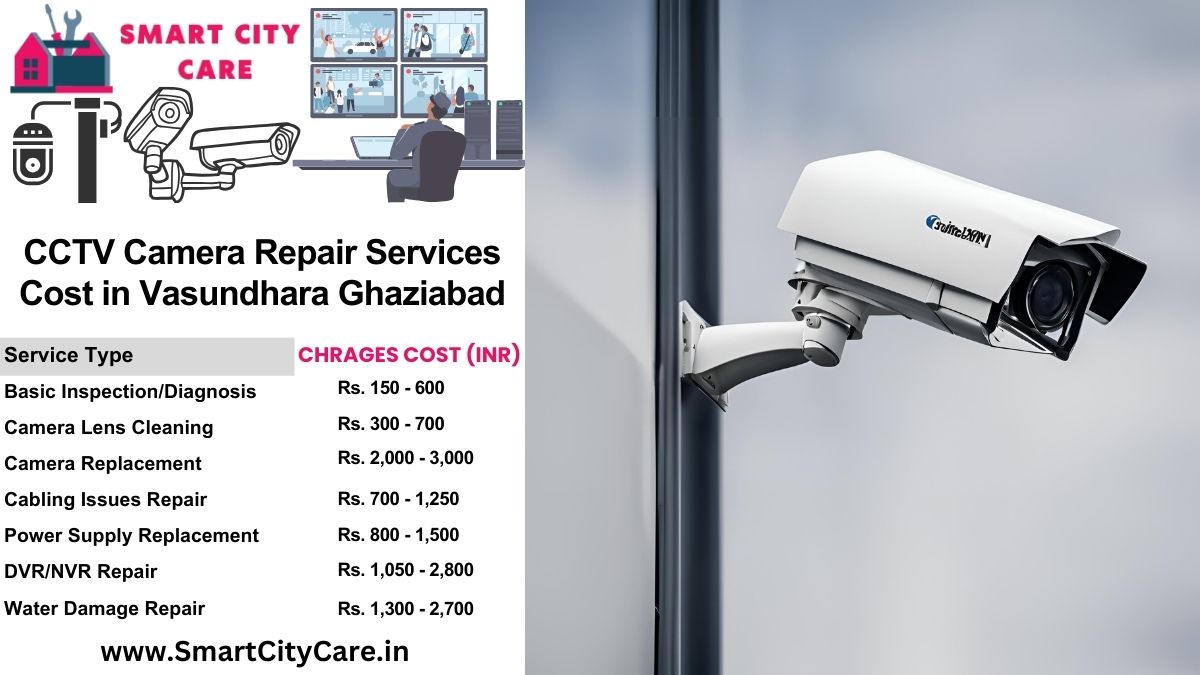 CCTV camera repair services charges list in Ghaziabad, Vasundhara