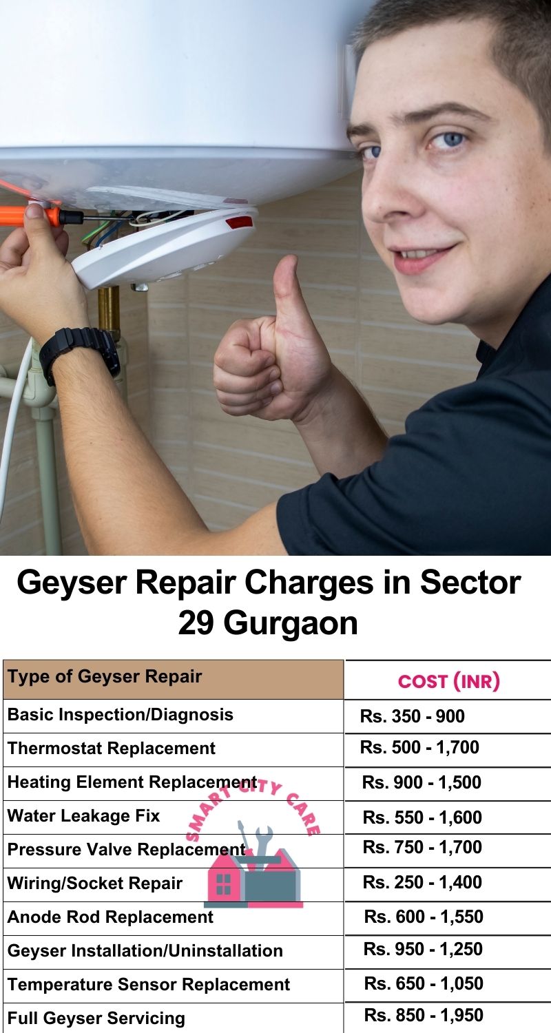 Comprehensive Geyser Electrical Appliance Repair Services in  Sector 29 ,Gurgaon 