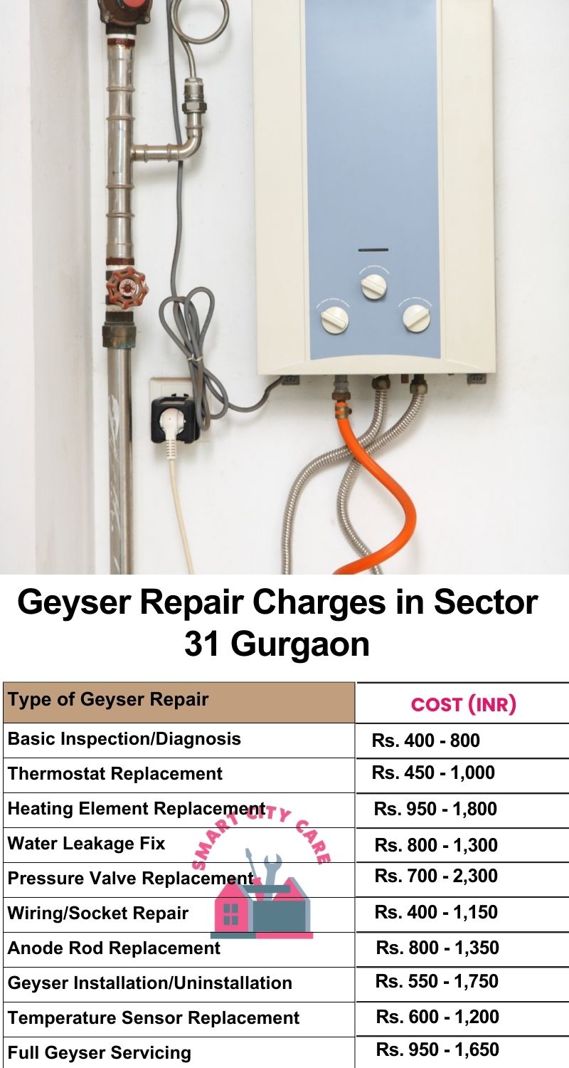 Comprehensive Geyser Electrical Appliance Repair Services in  Sector 31 ,Gurgaon 