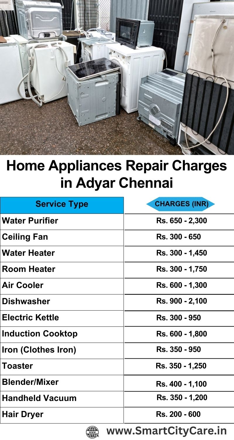 Home Appliances Repair Charges in  Adyar ,Chennai 