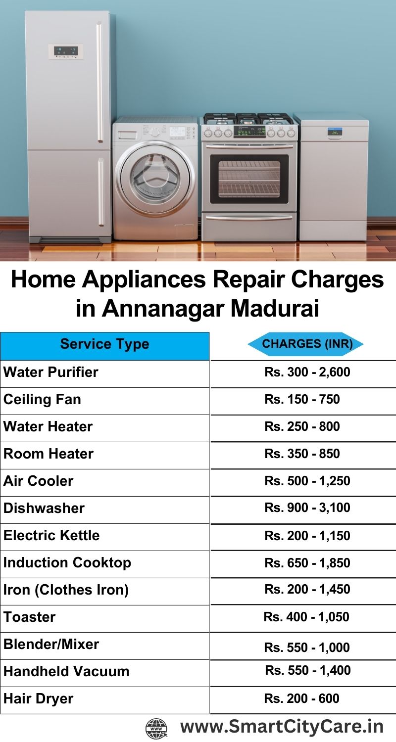 Home Appliances Repair Charges in  Annanagar ,Madurai 