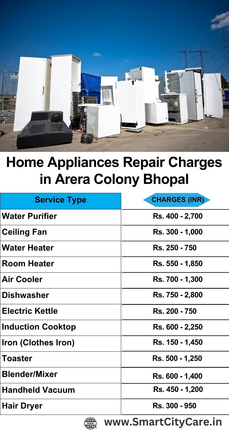 Home Appliances Repair Charges in  Arera Colony ,Bhopal 