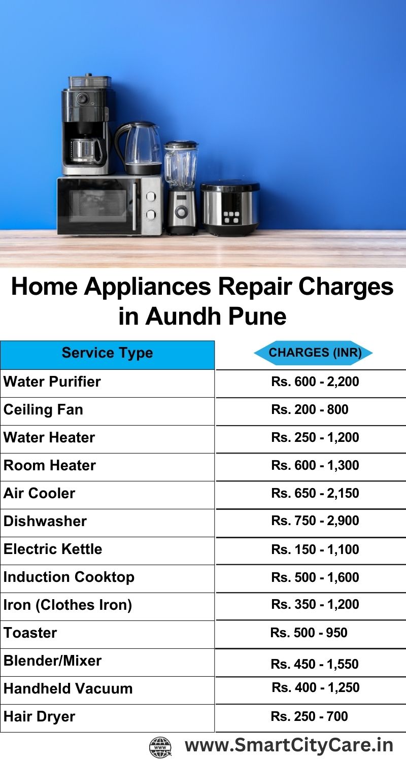Home Appliances Repair Charges in Aundh ,Pune