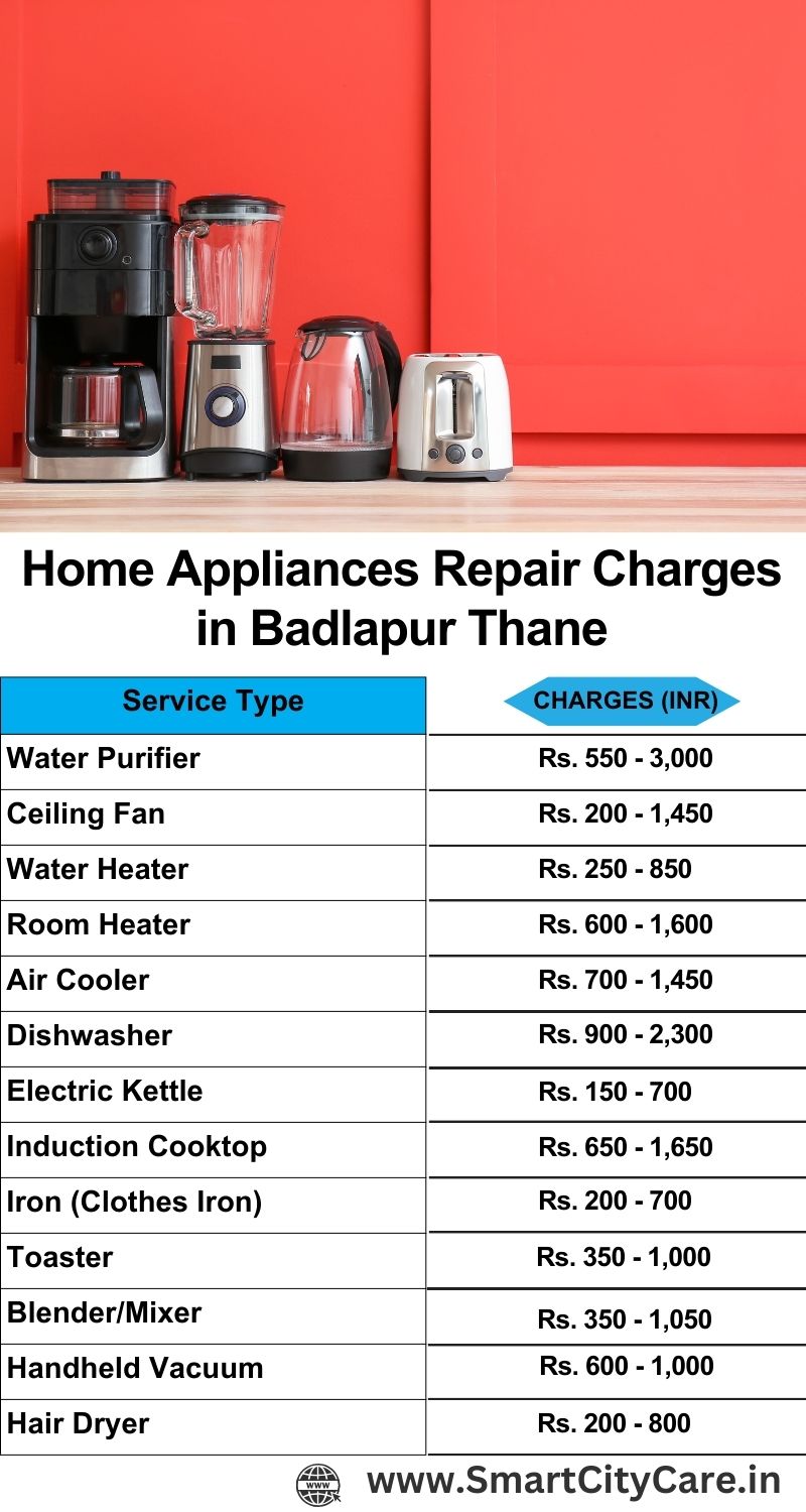 Home Appliances Repair Charges in Badlapur ,Thane