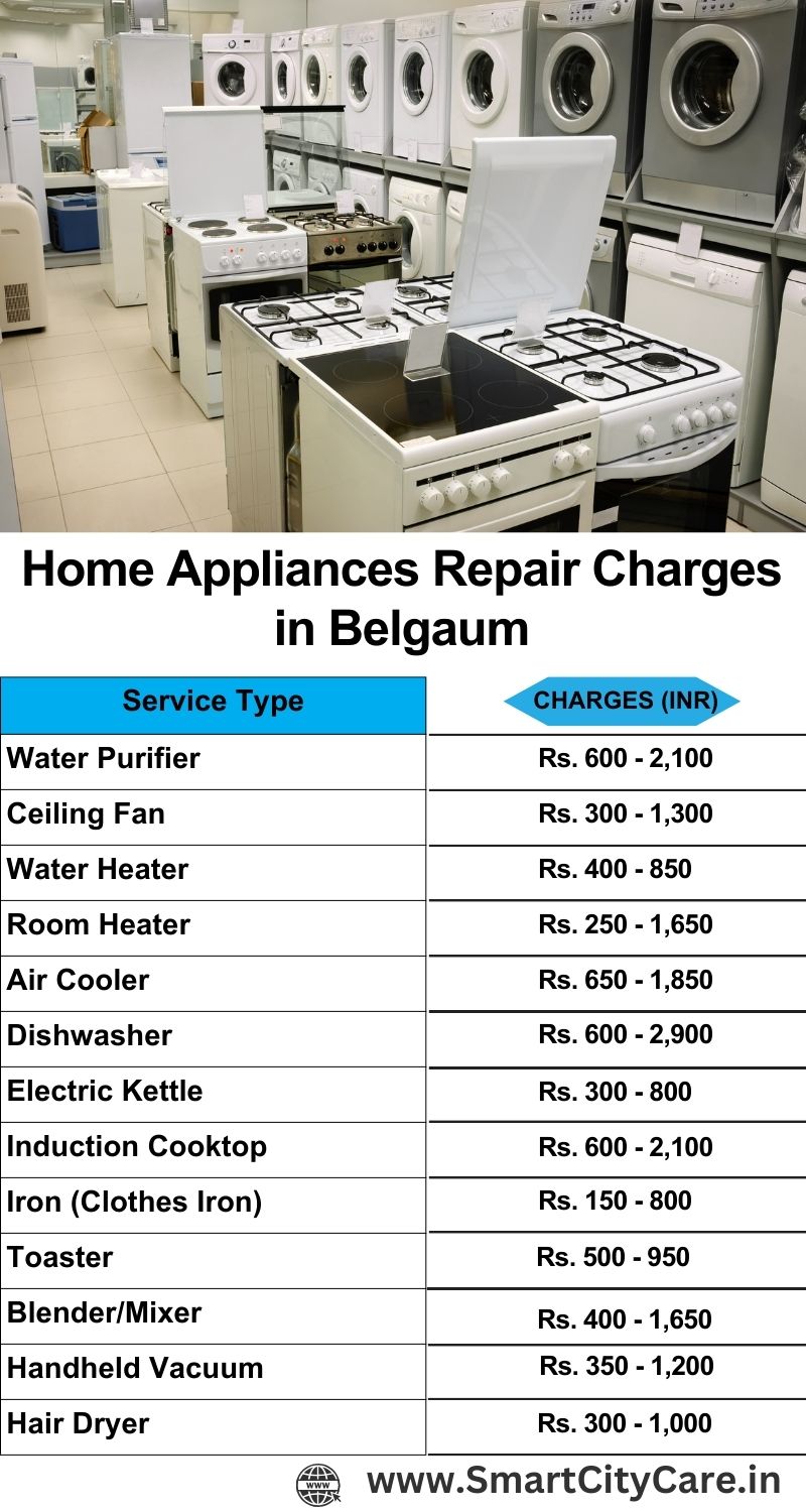 Home Appliances Repair Charges in Belgaum