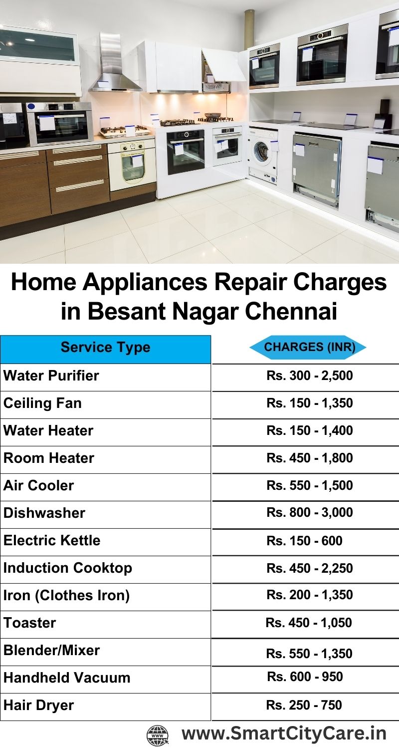 Home Appliances Repair Charges in  Besant Nagar ,Chennai 