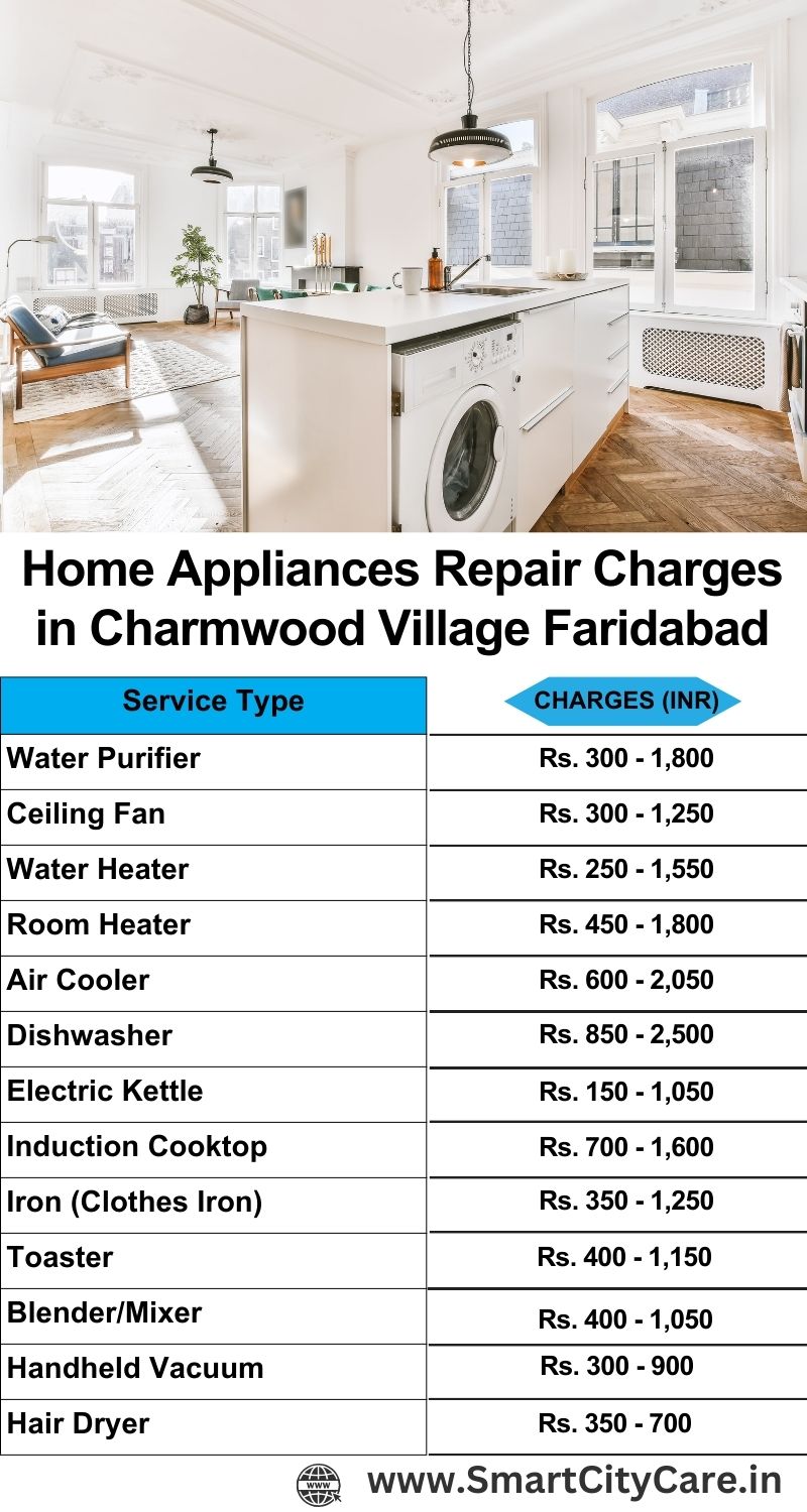 Home Appliances Repair Charges in  Charmwood Village ,Faridabad 