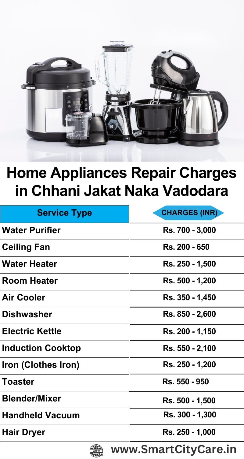 Home Appliances Repair Charges in  Chhani Jakat Naka ,Vadodara 