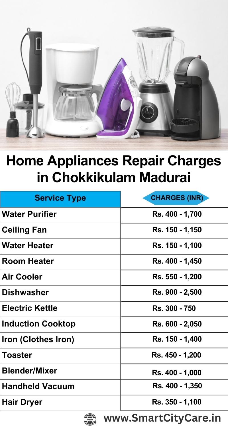 Home Appliances Repair Charges in  Chokkikulam ,Madurai 