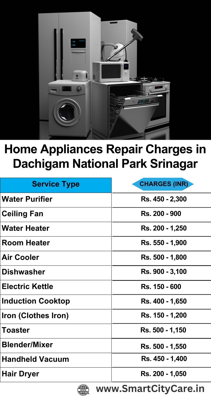 Home Appliances Repair Charges in  Dachigam National Park ,Srinagar 