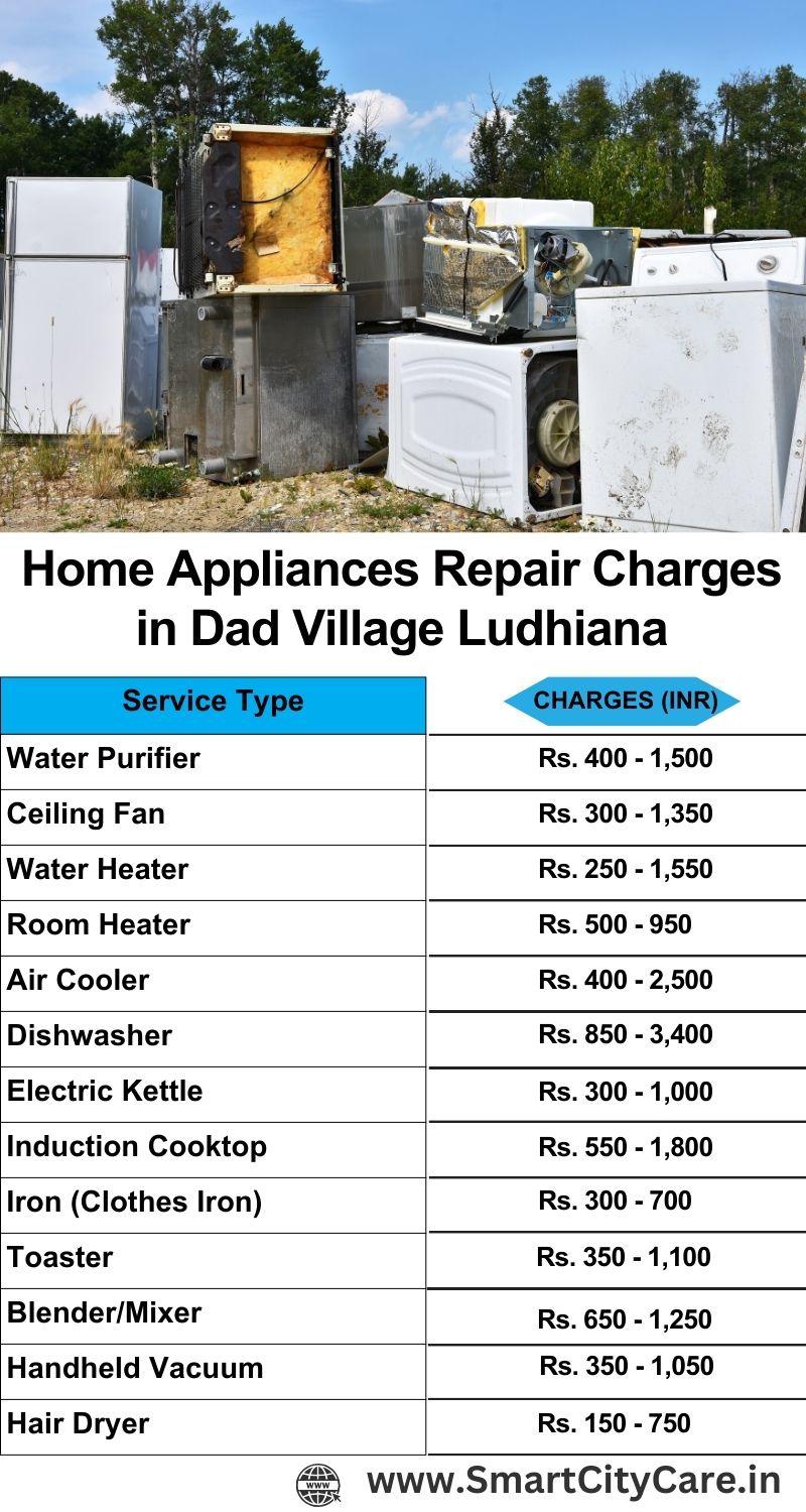 Home Appliances Repair Charges in  Dad Village ,Ludhiana 