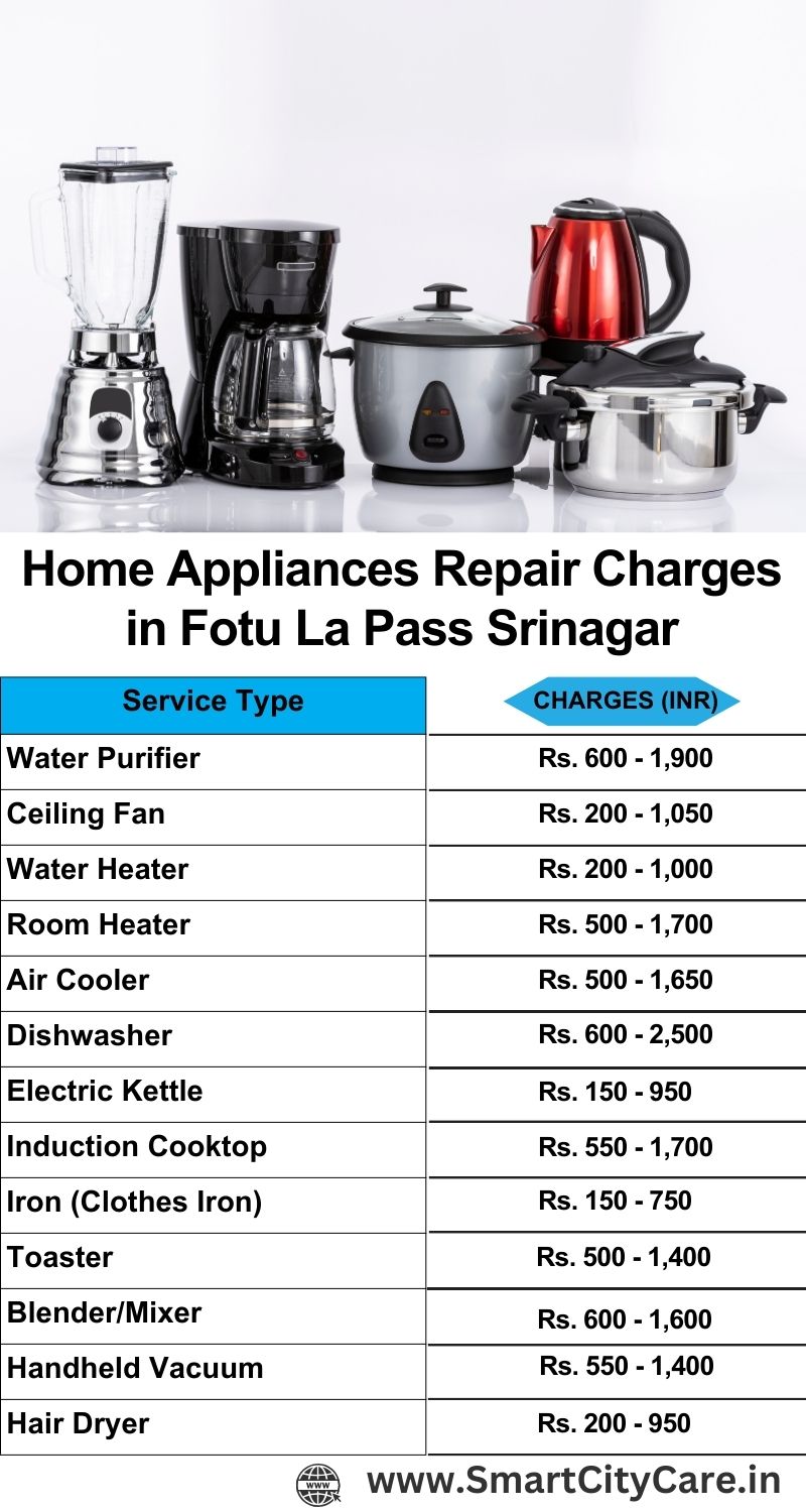 Home Appliances Repair Charges in  Fotu La Pass ,Srinagar 