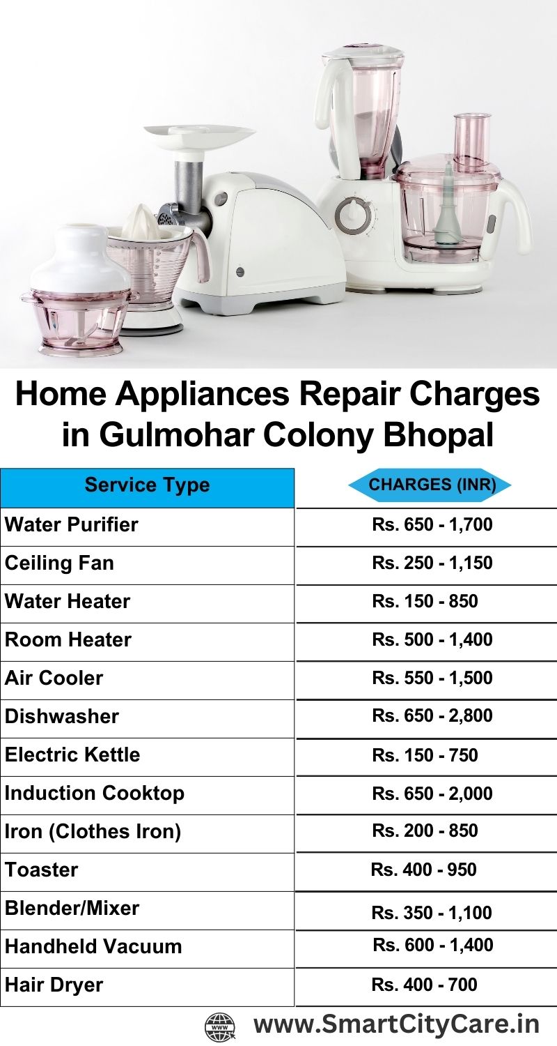 Home Appliances Repair Charges in  Gulmohar Colony ,Bhopal 