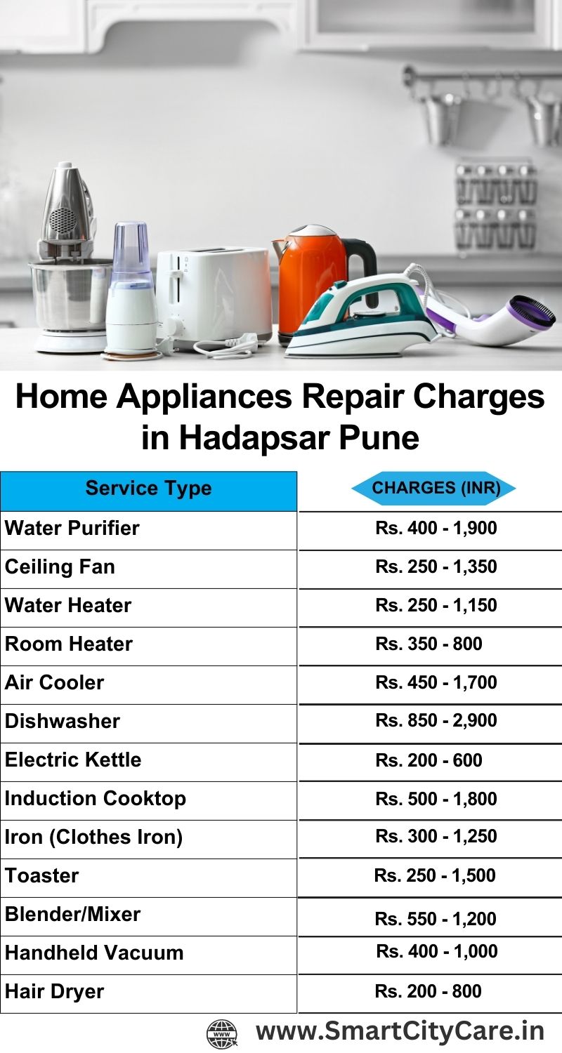 Home Appliances Repair Charges in  Hadapsar ,Pune 