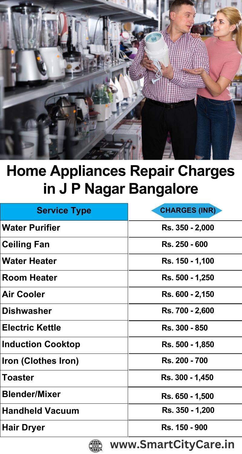 Home Appliances Repair Charges in  J. P. Nagar ,Bangalore 