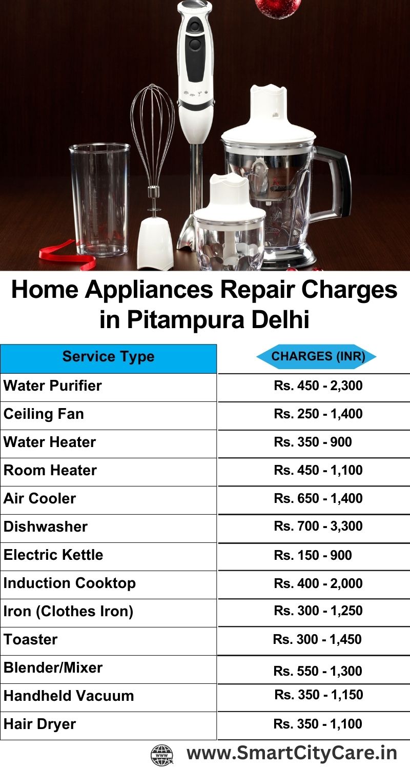 Home Appliances Repair Charges in  Pitampura ,Delhi 