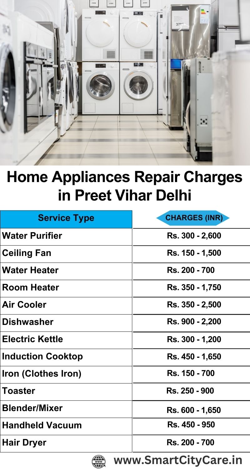 Home Appliances Repair Charges in  Preet Vihar ,Delhi 