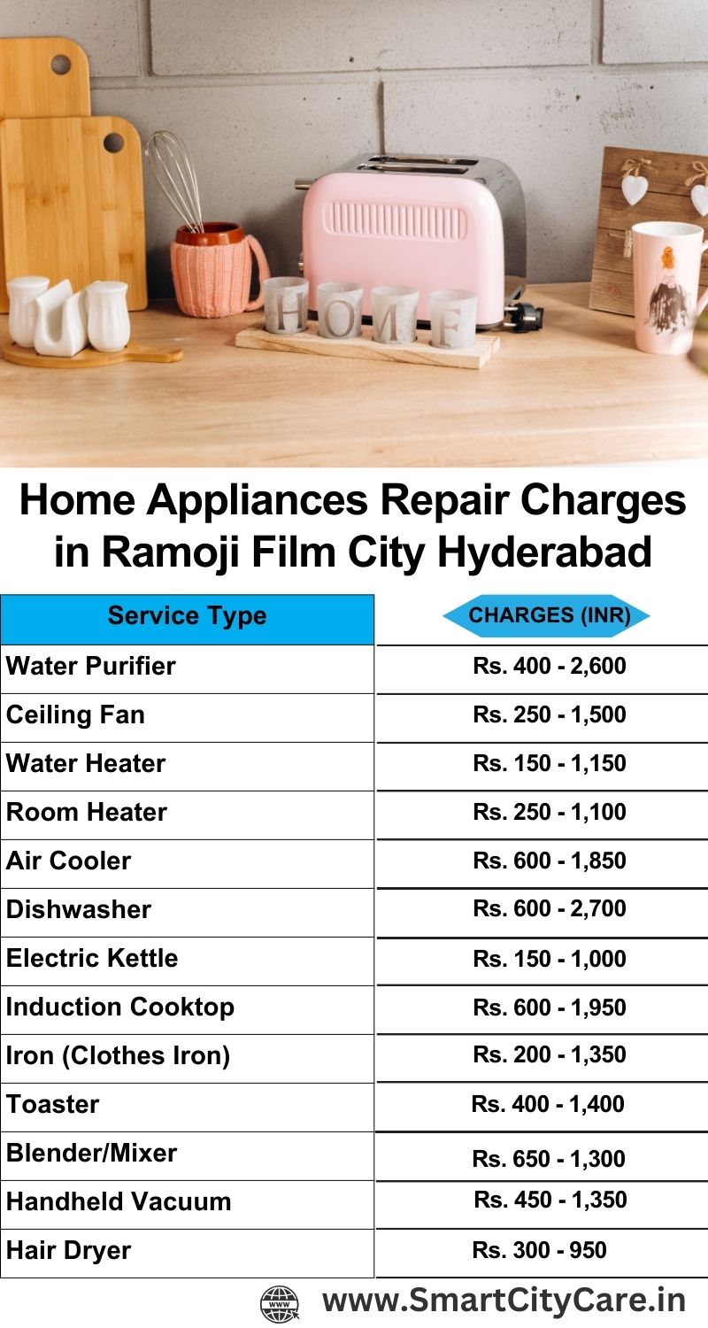 Home Appliances Repair Charges in Ramoji Film City ,Hyderabad