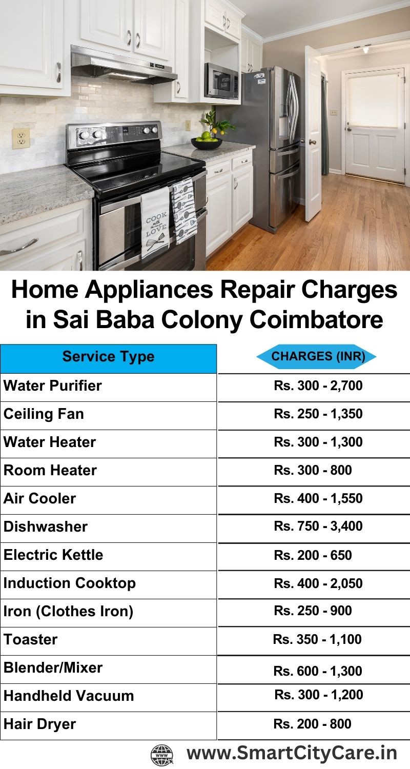 Home Appliances Repair Charges in  Sai Baba Colony ,Coimbatore 