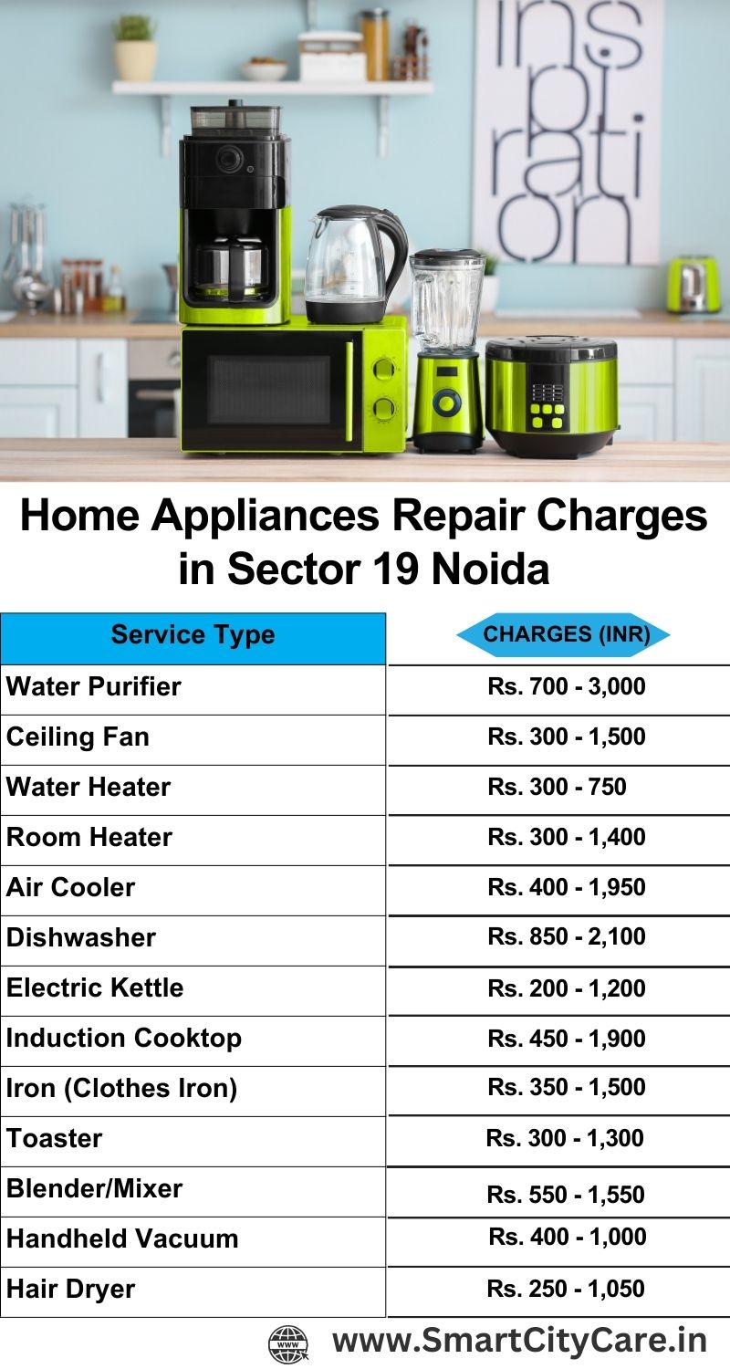 Home Appliances Repair Charges in  Sector 19 ,Noida 