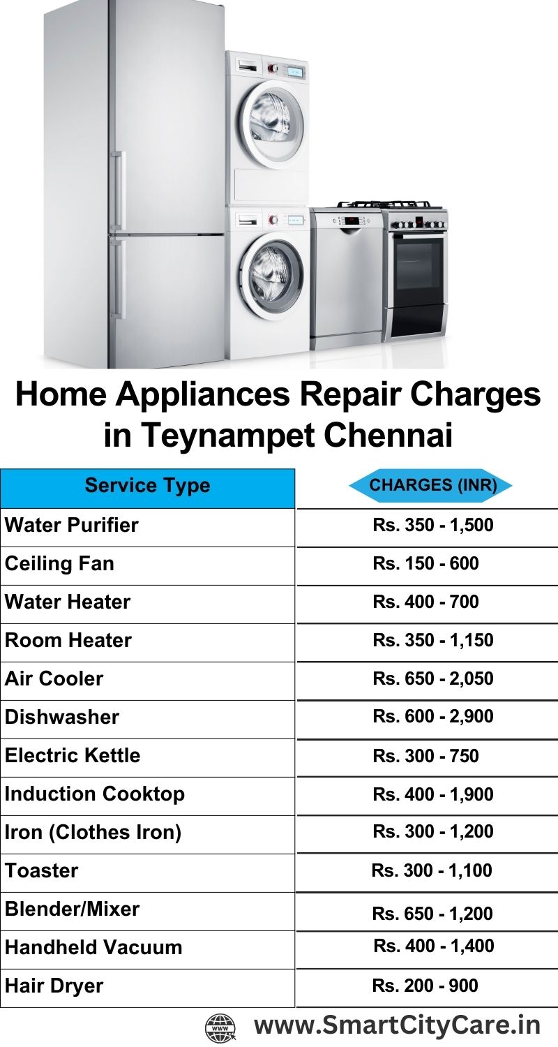 Home Appliances Repair Charges in  Teynampet ,Chennai 